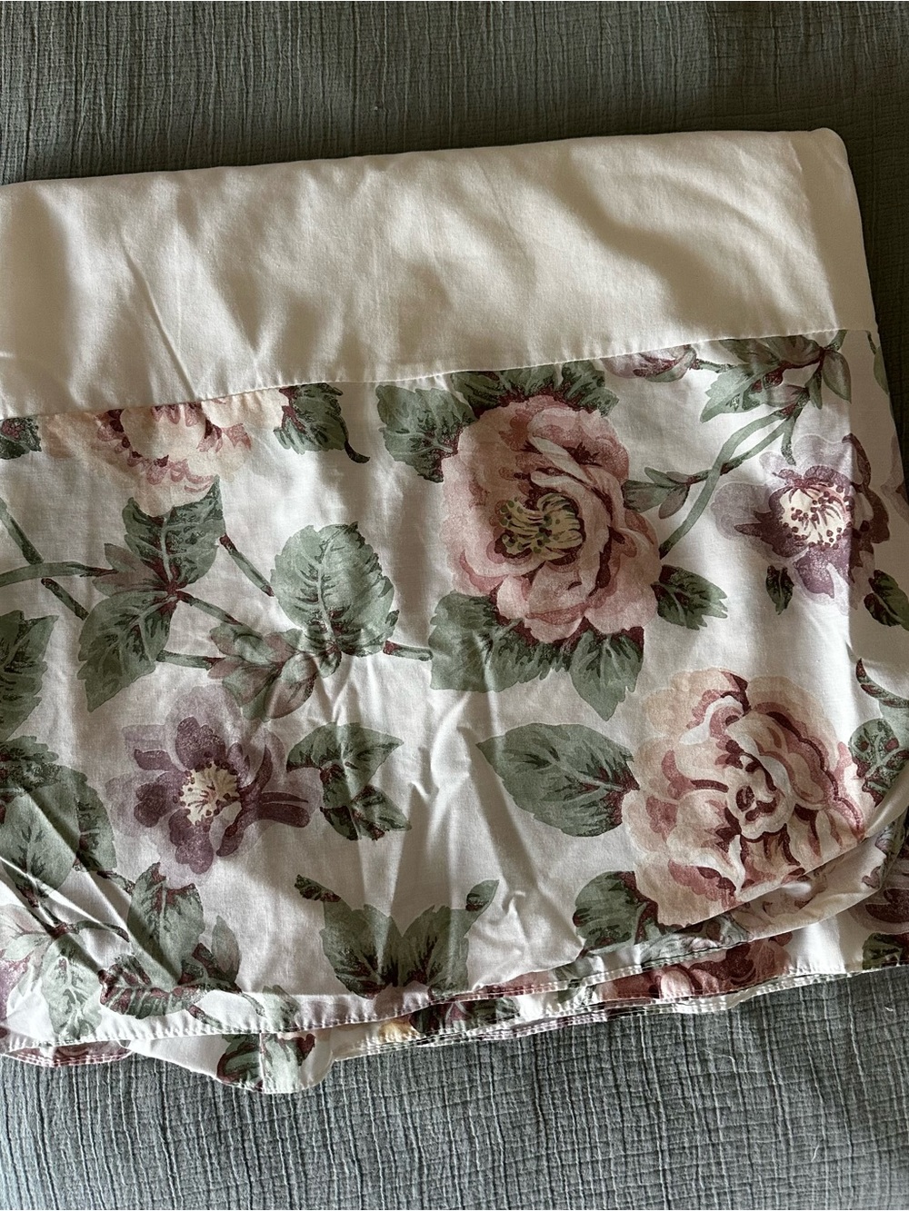Vintage Wamsutta Supercale Plus Queen Bed Skirt / Dust Ruffle